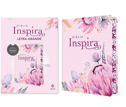 Biblia Inspira NTV , letra grande con Filament (SentiPiel, Primaveral)