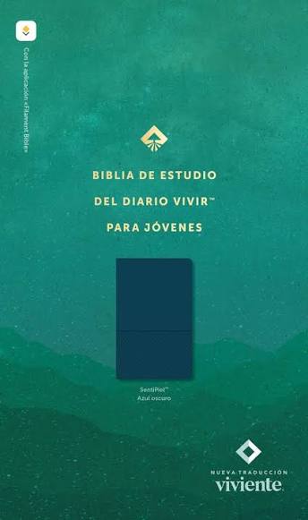 Biblia de Estudio del Diario Vivir para Jóvenes NTV |Filament |Color Azul Piel